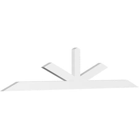 Ekena Millwork Saratoga Architectural Grade PVC Gable Bracket, 96"W x 20"H x 2"D x 4"F, 5/12 Pitch GBP096X20X0204SAR00